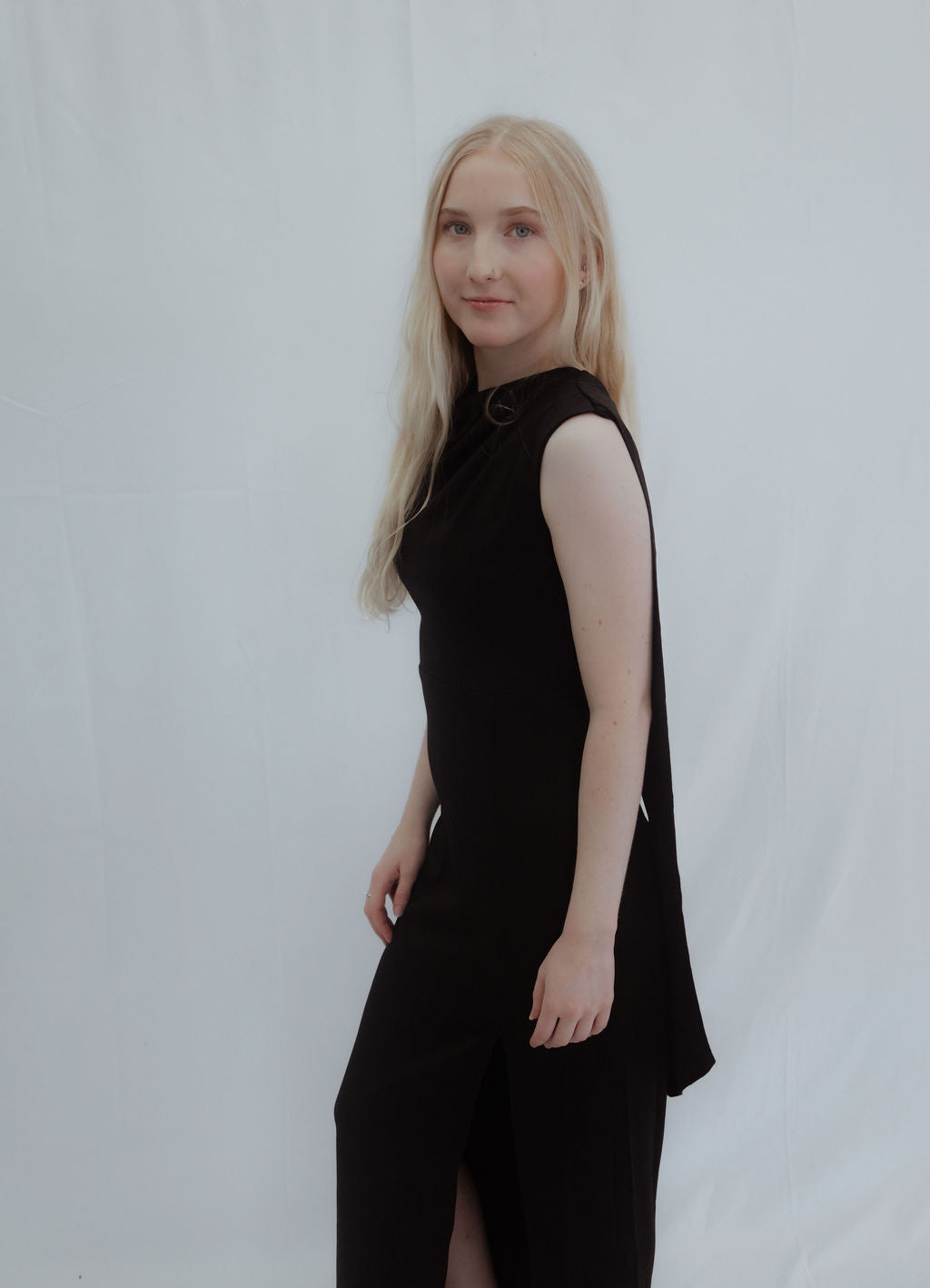 Black cape dress