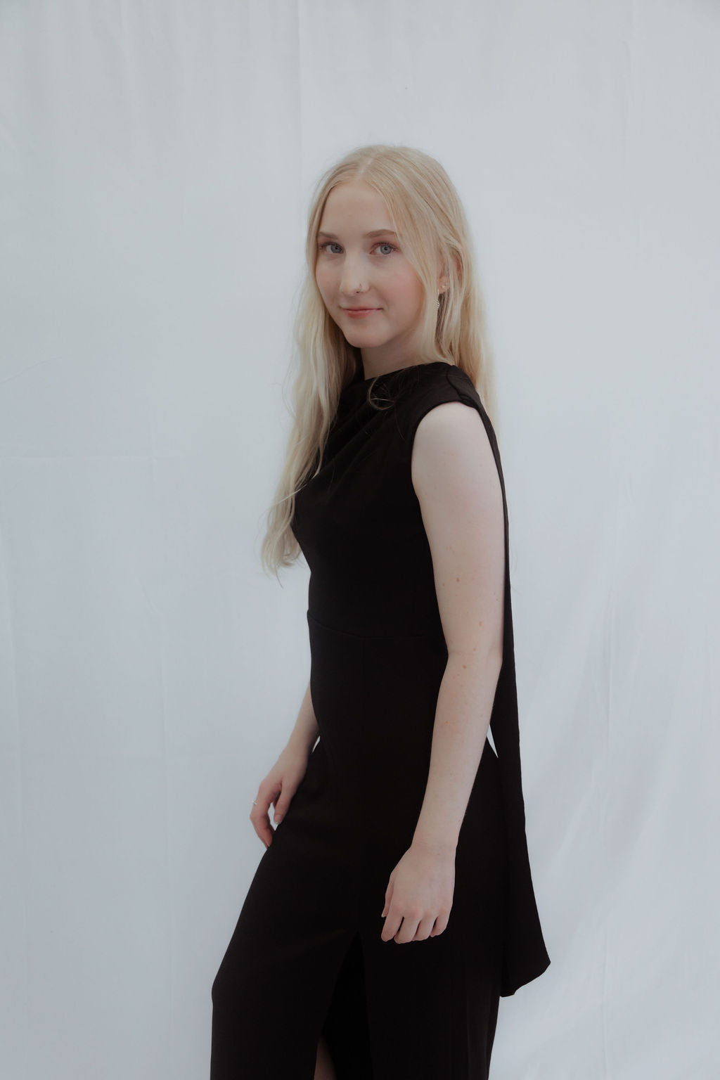 Black cape dress