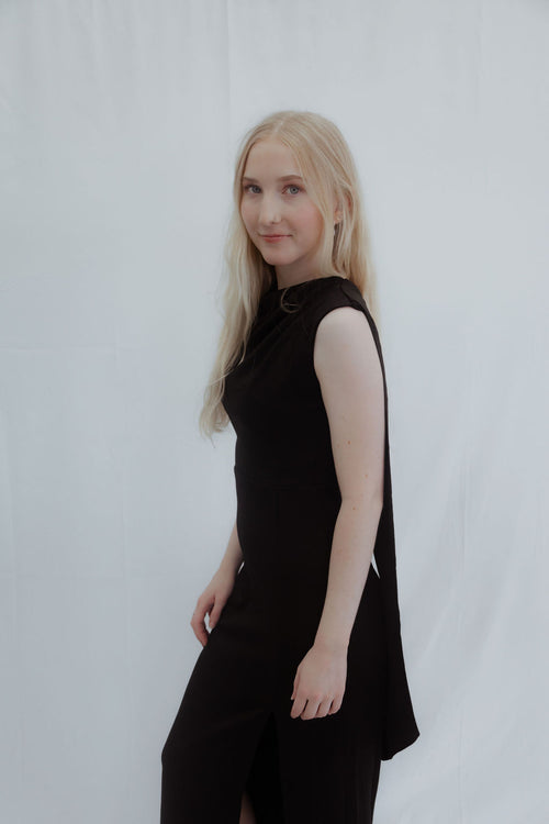 Black cape dress