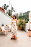 Orange Wavy Maxi Dress