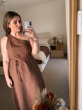 Chocolate one shoulder maxi