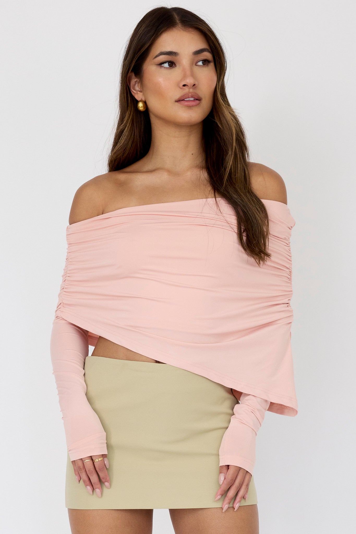 Pink Off Shoulder Top