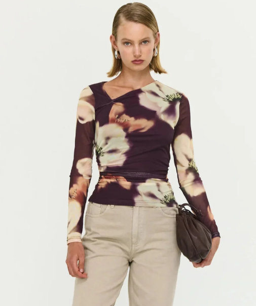 Lula Floral Mesh Shirt