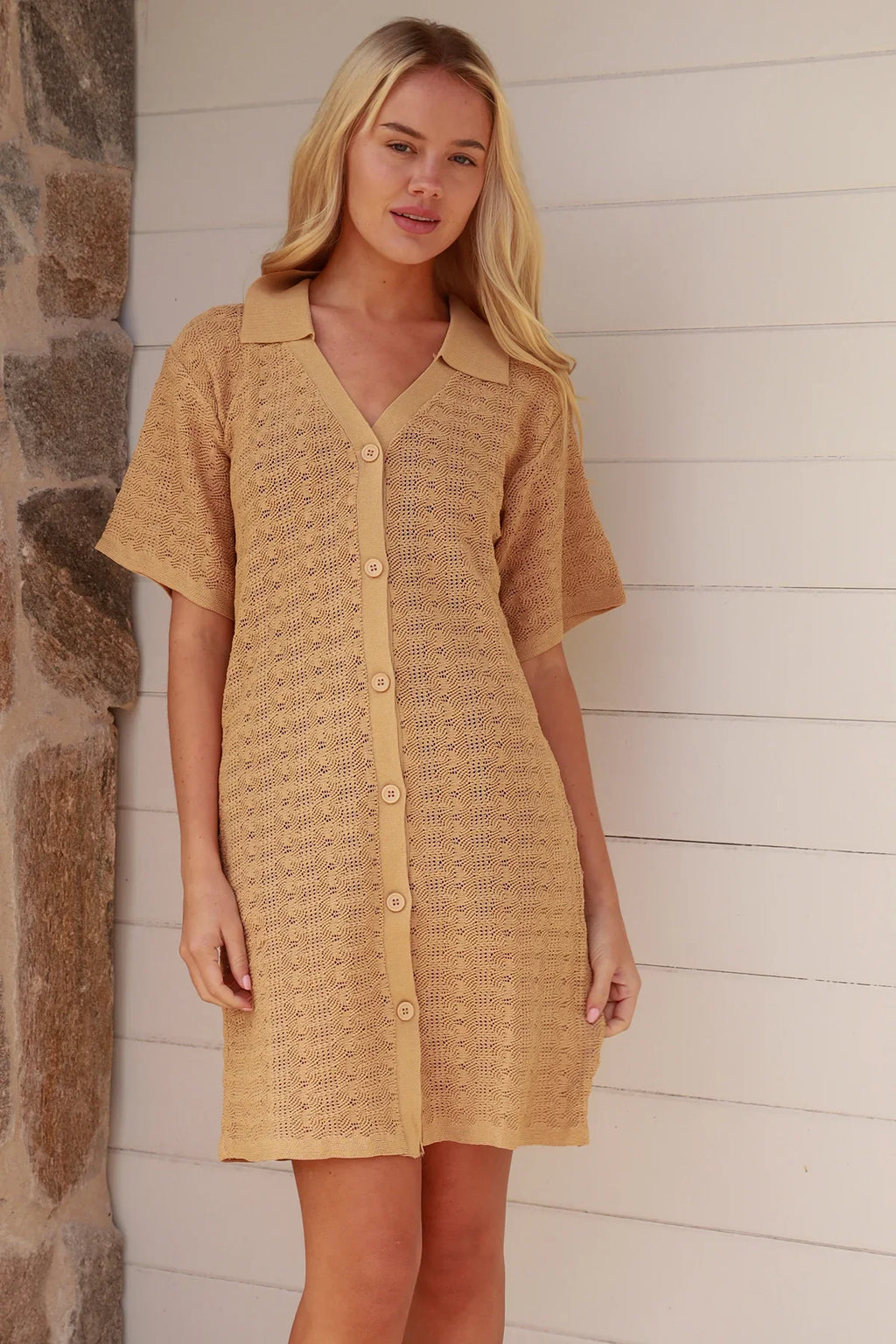 Mustard Knitted Dress