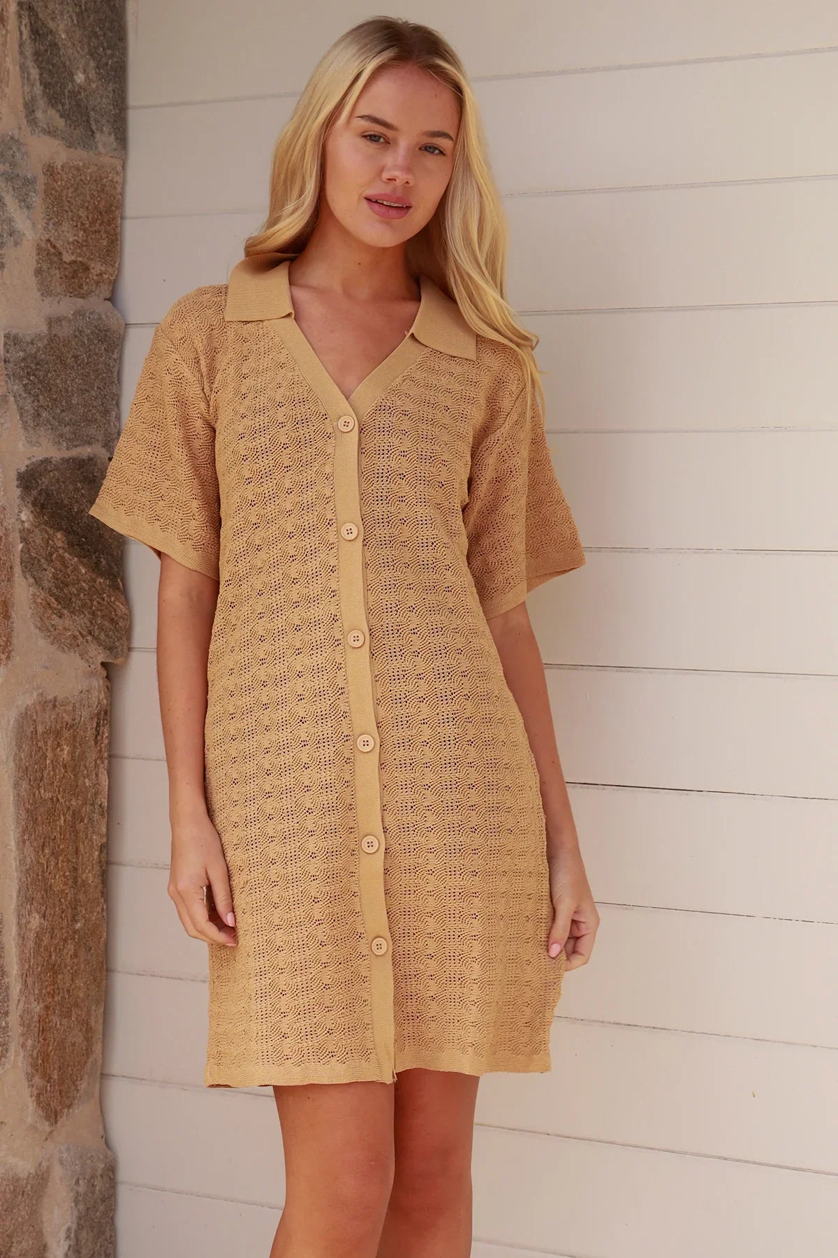 Mustard Knitted Dress