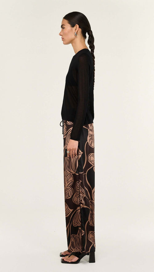 Abstract Leaf Relaxed Pants