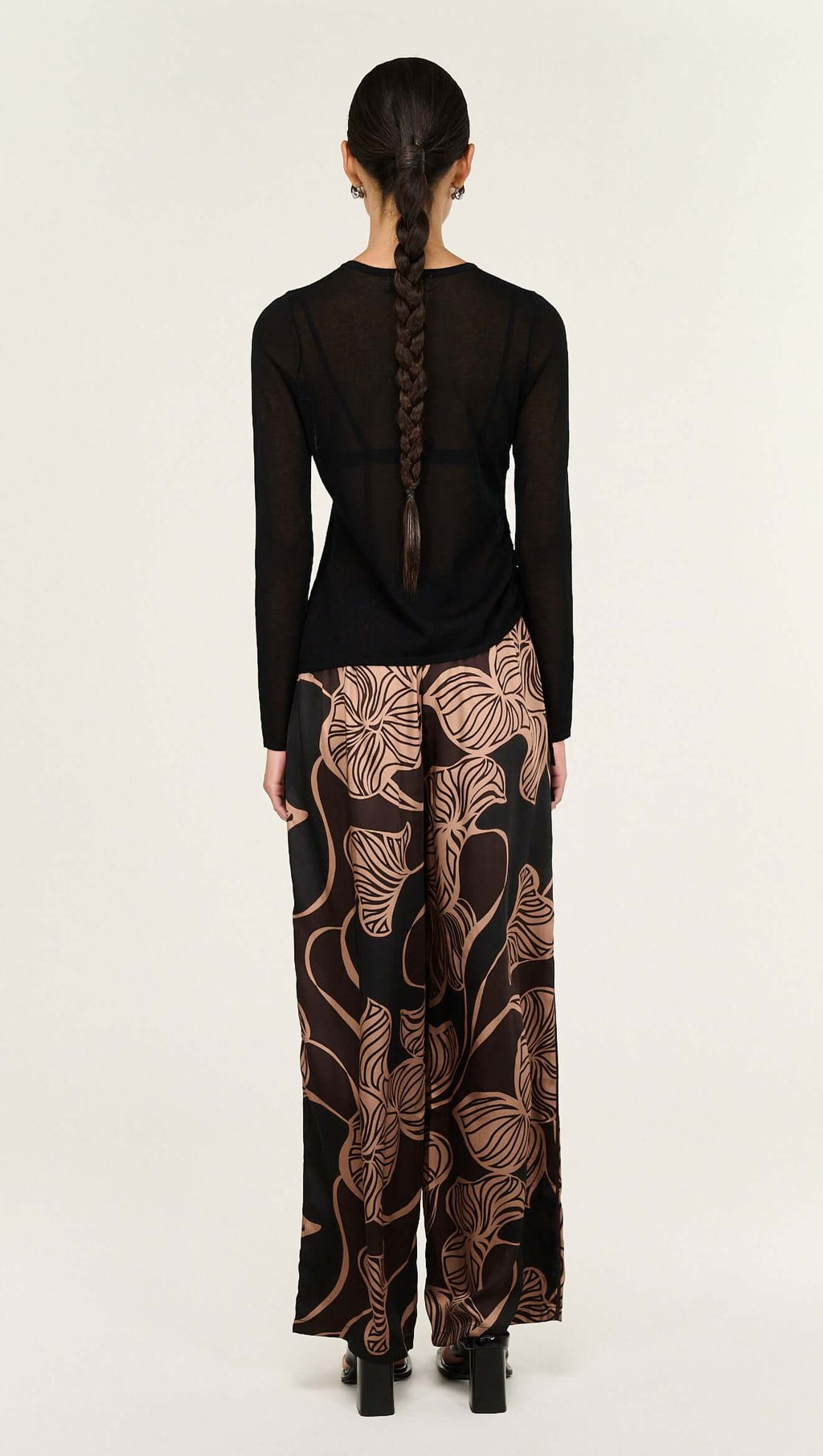 Abstract Leaf Relaxed Pants