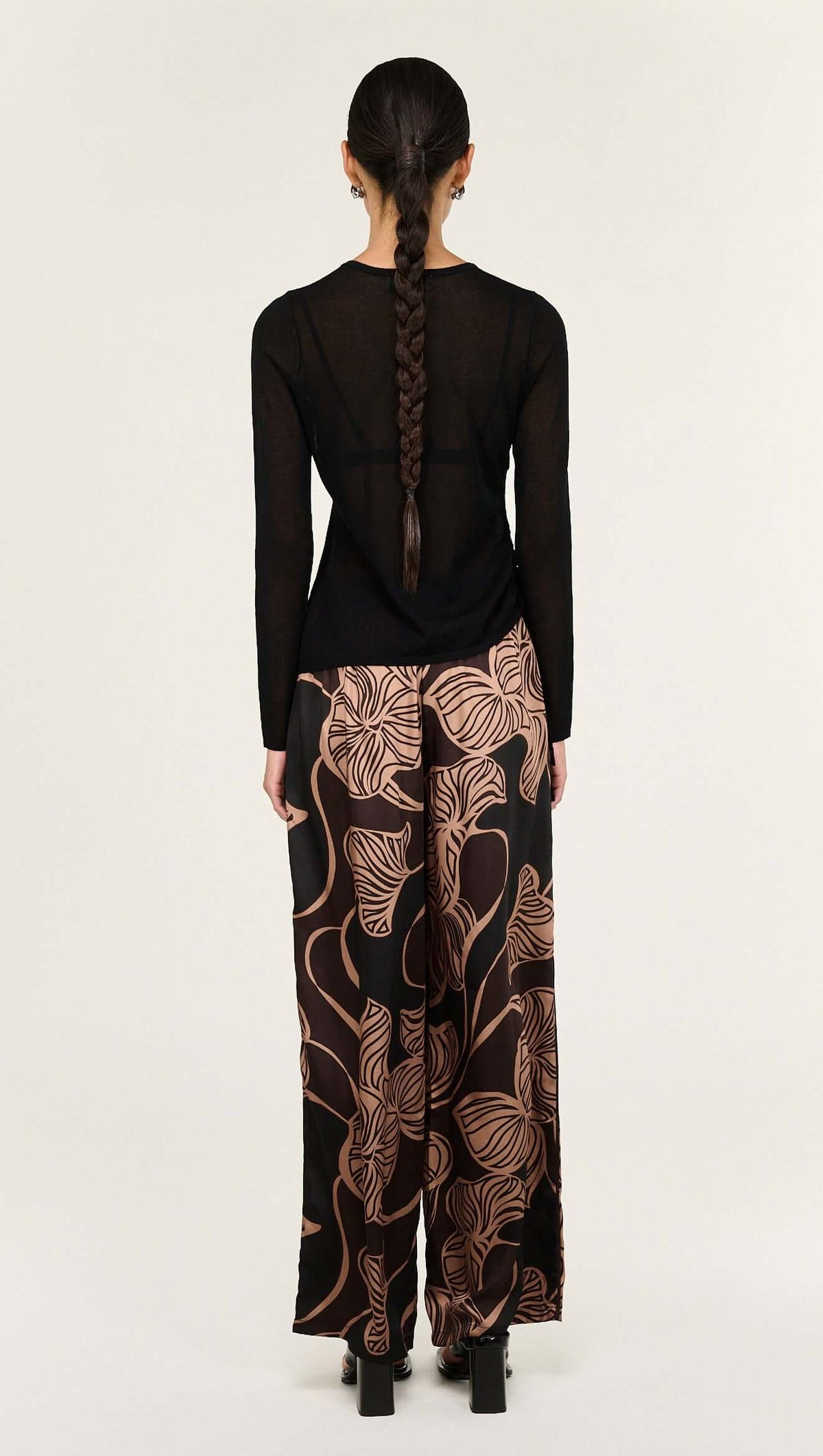 Abstract Leaf Relaxed Pants