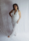 Cowl Neck Lace Pant Set